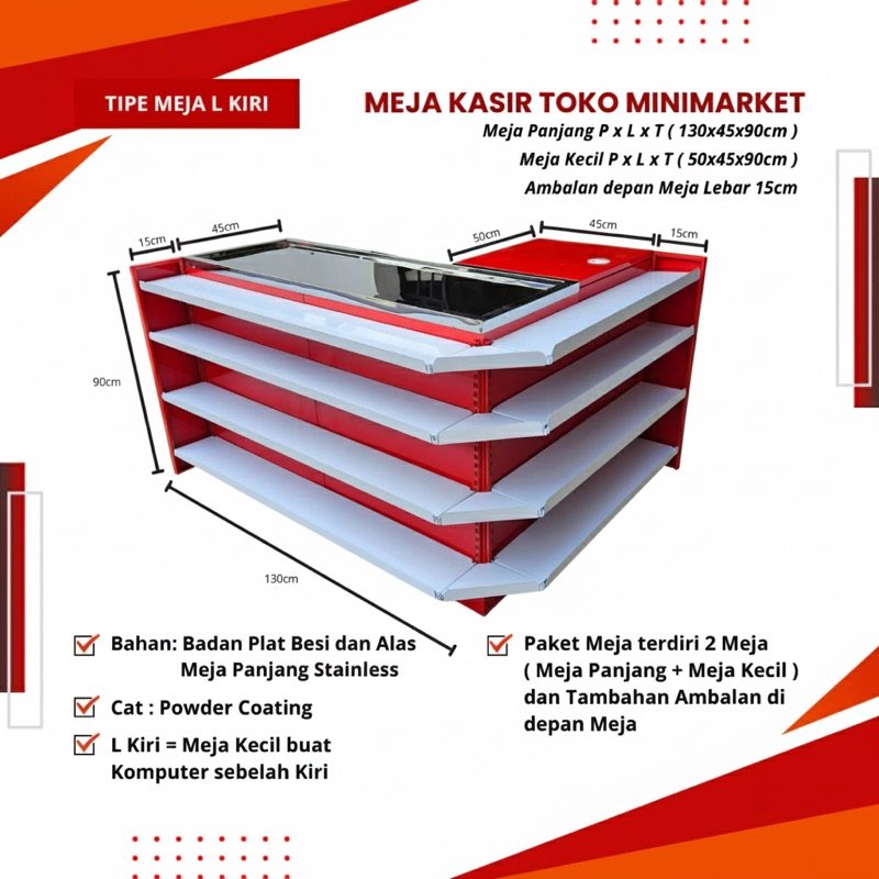 Meja Kasir Tipe L